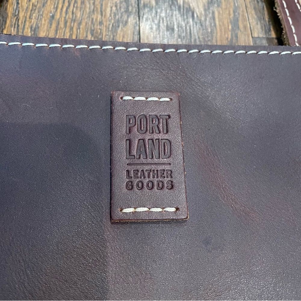 PORTLAND LEATHER GOODS Festival Bag Brown Leather Crossbody Bag Grizzly Brown - Picture 4 of 8